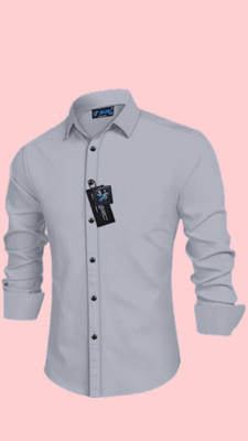 ALVIN ENTERPRISE Men Solid Casual Grey Shirt