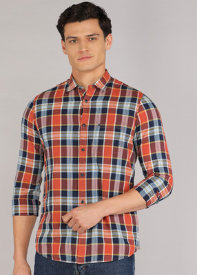 KILLER Men Checkered Casual Brown Shirt