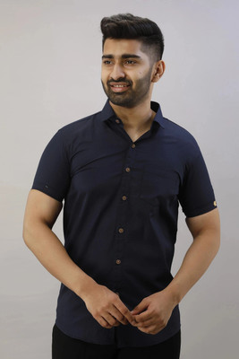Lee Cross Men Solid Casual Blue Shirt