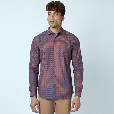 Byford by Pantaloons Men Printed Casual Blue Shirt