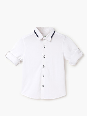 United Colors of Benetton Baby Boys Solid Casual White Shirt