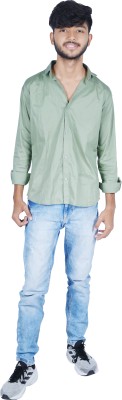 BADBOY Men Printed Casual Light Green Shirt