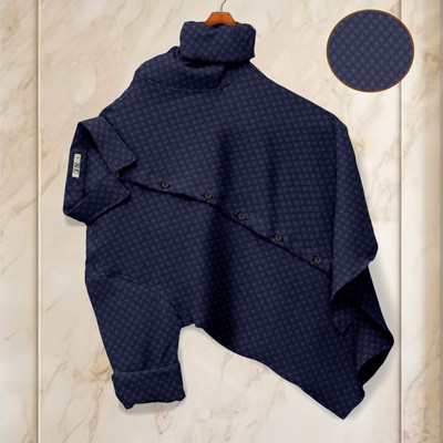 Nofilter Men Self Design Casual Dark Blue Shirt
