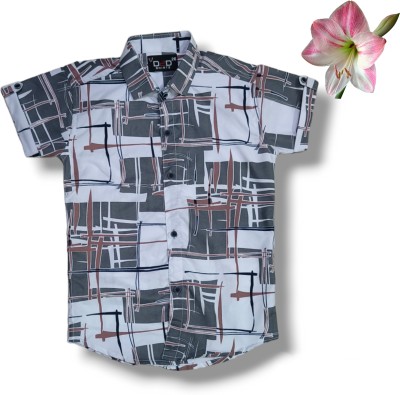 ketan Boys Printed Casual White Shirt