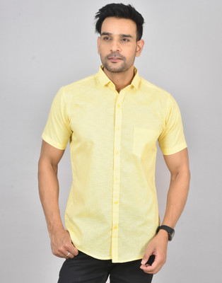 Dargon Men Solid Casual Light Blue Shirt