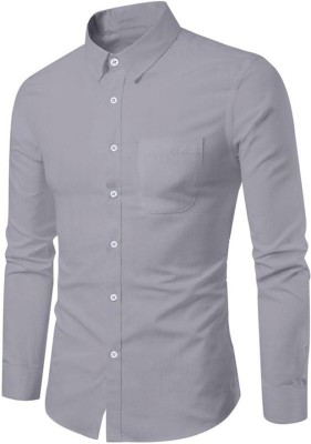 Yaara fashion Men Checkered Casual Grey Shirt