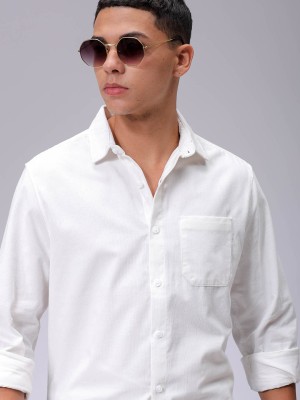 The Indian Garage Co. Men Solid Casual White Shirt