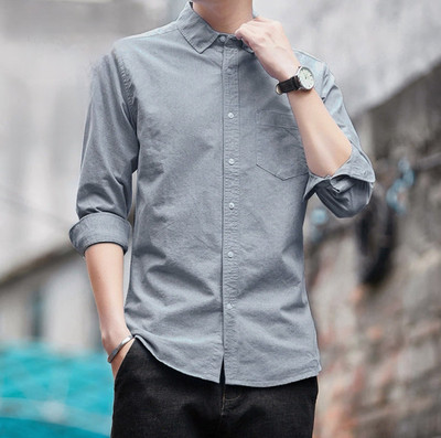 Balkrishna Creation Men Solid Casual Grey Shirt