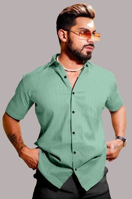 Billion Men Self Design, Solid Casual White Shirt