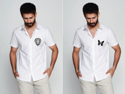 MAHADEV Men Solid Casual Multicolor Shirt(Pack of 2)