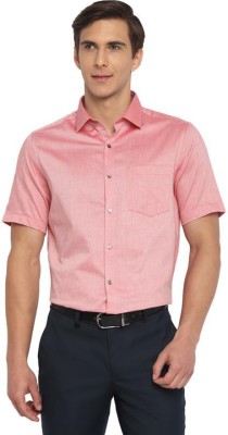 TURTLE Men Self Design Formal Pink Shirt