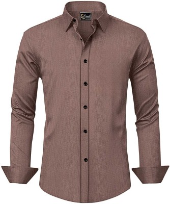 Khushi Creation Men Solid Casual Brown Shirt