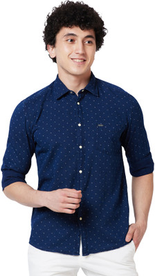 PARX Men Printed Casual Blue Shirt