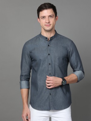 SMILE STONE Men Washed Casual Grey Shirt