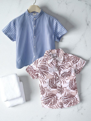 RAVYA TRENDZ Boys Printed, Checkered Casual Multicolor Shirt