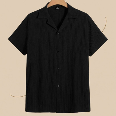 NitaCollection Men Solid Casual Gold Shirt