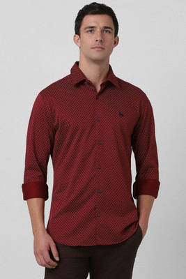 VAN HEUSEN Men Printed Casual Red Shirt