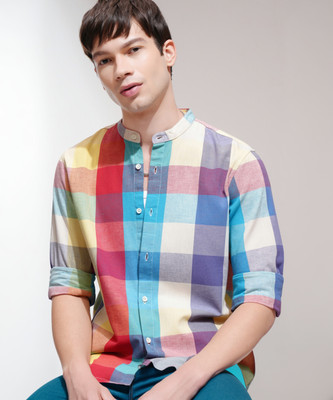 HIGHLANDER Men Checkered Casual Multicolor Shirt
