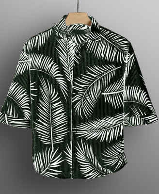 COMBRAIDED Men Printed Casual Blue Shirt