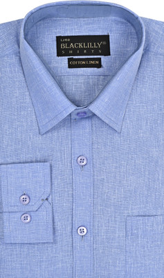 Loco Fashion Men Solid Formal Light Blue Shirt