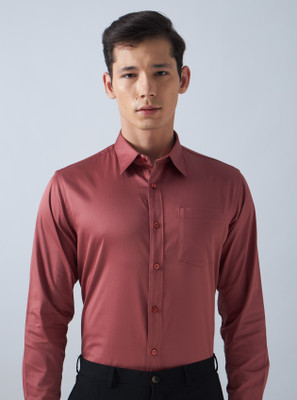 spectre Men Solid Formal Red Shirt