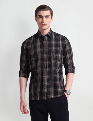 Arrow Sport Men Checkered Casual Brown Shirt