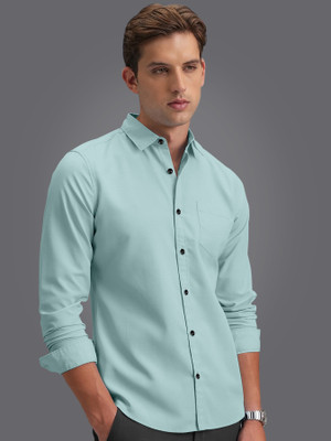 ZUNIYA COLLECTION Men Solid Casual Green Shirt