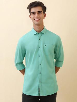 Allen Solly Men Solid Casual Green Shirt