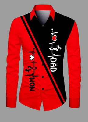 HERIN ENTERPRISE Men Printed Casual Red Shirt