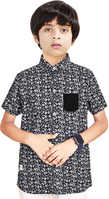 Paper Crane Boys Printed Casual Multicolor Shirt