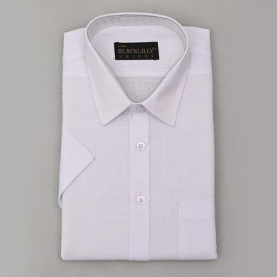 Loco Fashion Men Solid Formal White Shirt