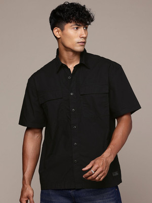 Roadster Men Solid Casual Black Shirt