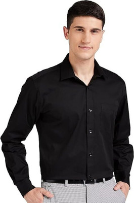 Vilantra Fashion Men Solid Casual Black Shirt