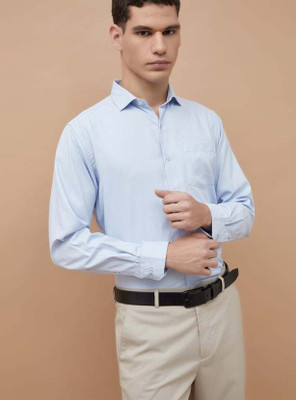 CODE by Lifestyle Men Solid Casual Blue Shirt