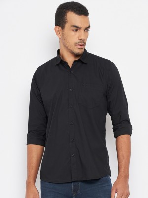 DUKE Men Solid Casual Black Shirt