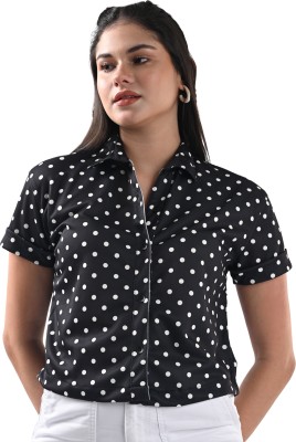 Kraus Jeans Women Printed Casual Black Shirt