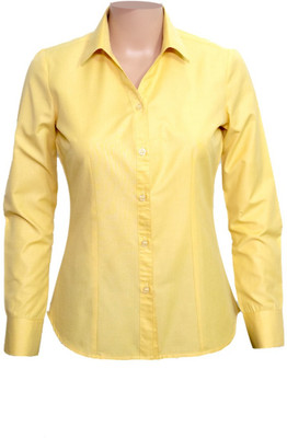 ZUNAIRA GARMENTS Women Solid Formal Yellow Shirt