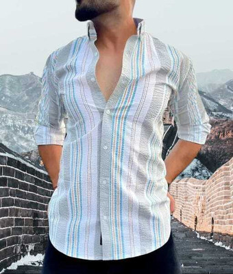 DUCCKCREATION Men Printed Casual Multicolor Shirt