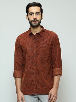 INDIAN TERRAIN Men Printed Casual Brown Shirt