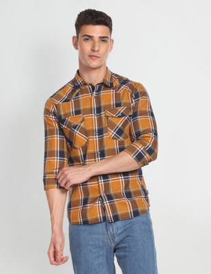 FLYING MACHINE Men Checkered Casual Multicolor Shirt