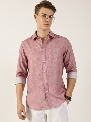 THOMAS SCOTT Men Self Design Casual Pink Shirt