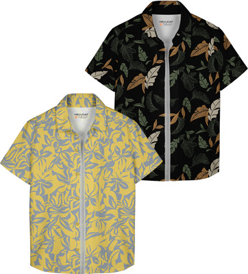 Hellcat Boys Printed Casual Multicolor Shirt(Pack of 2)