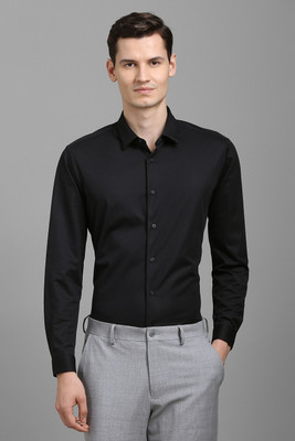 LOUIS PHILIPPE Men Solid Casual Black Shirt