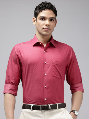 ARROW Men Checkered Formal Red Shirt