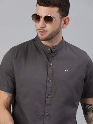 WROGN Men Solid Casual Grey Shirt