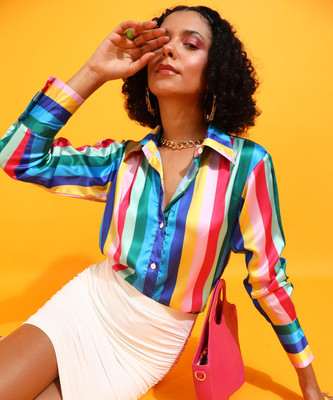 METRONAUT Women Printed Casual Multicolor Shirt