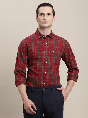 TURTLE Men Striped Casual Red Shirt
