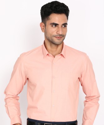 PETER ENGLAND Men Solid Formal Pink, White Shirt