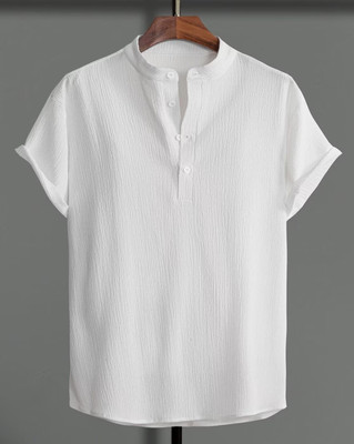 METRONAUT Men Solid Casual White Shirt