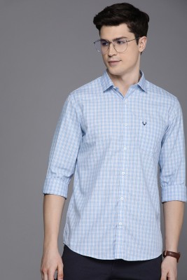 Allen Solly Men Checkered Casual Blue Shirt